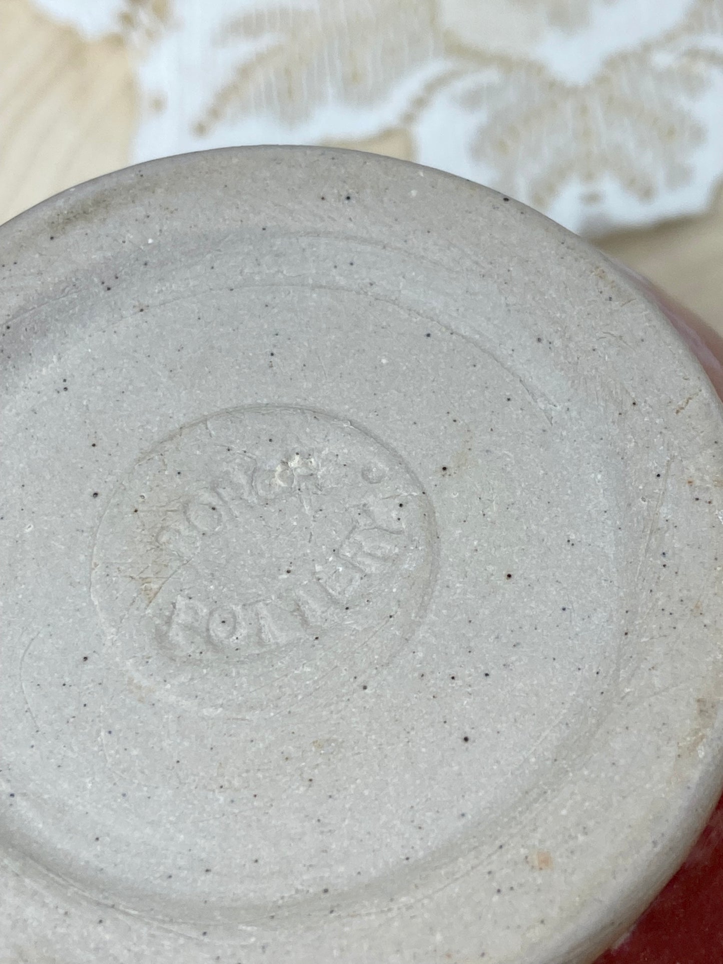 Small Pottery Jam Pot with Lid
