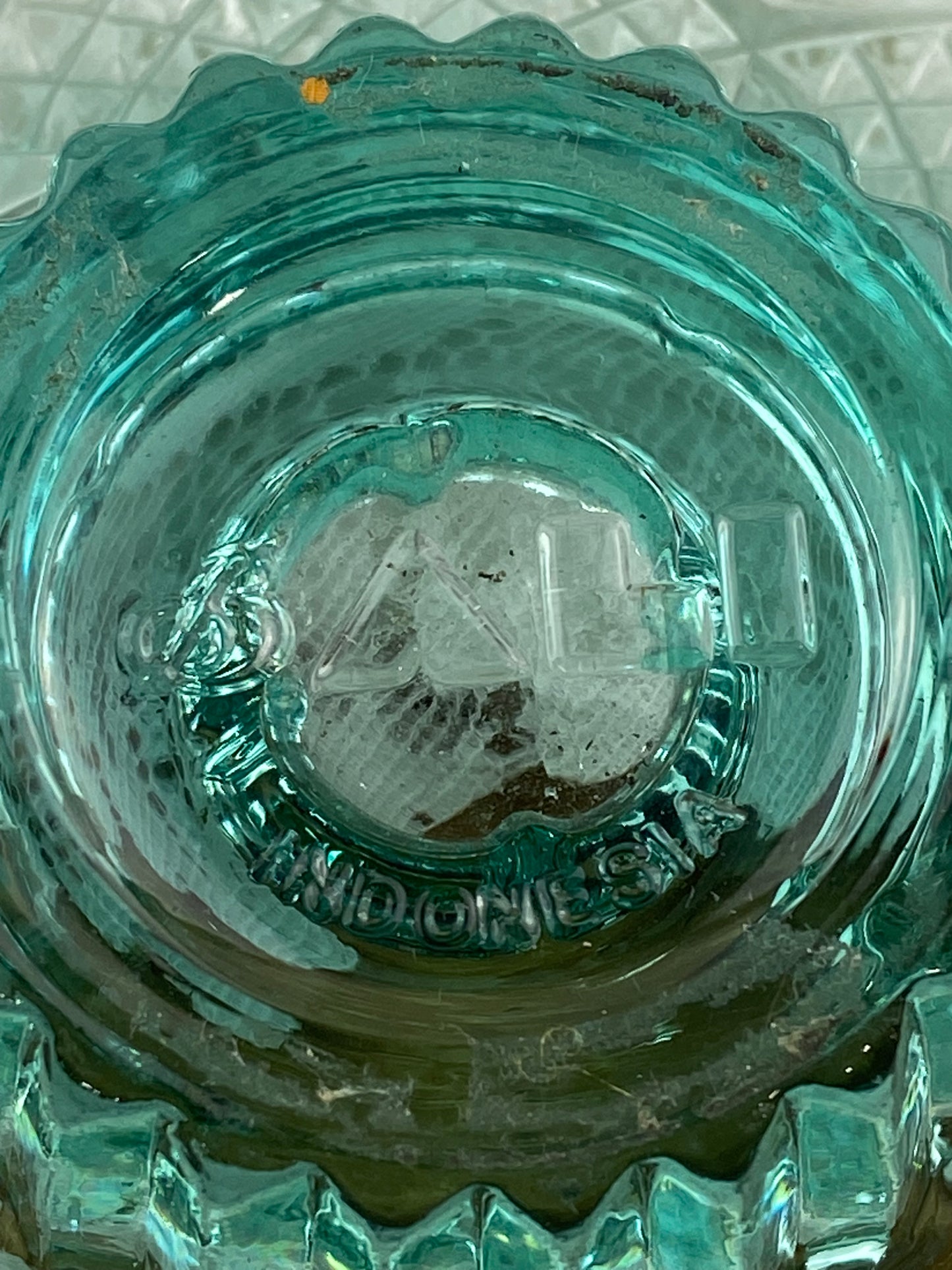 Pair of Sea Green Glass Candle Votives for Tea Lite or Tapered Candles