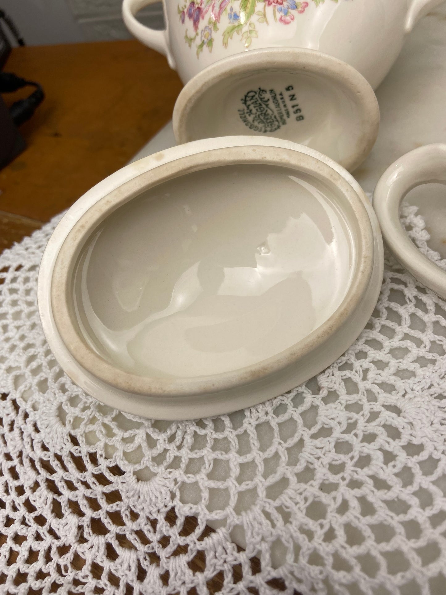 Homer Laughlin Creamer & Sugar Bowl in Eggshell Georgian Blue