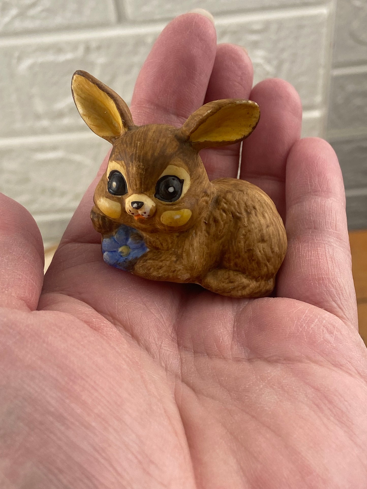 Small Handmade / Hand Painted Ceramic Bunny