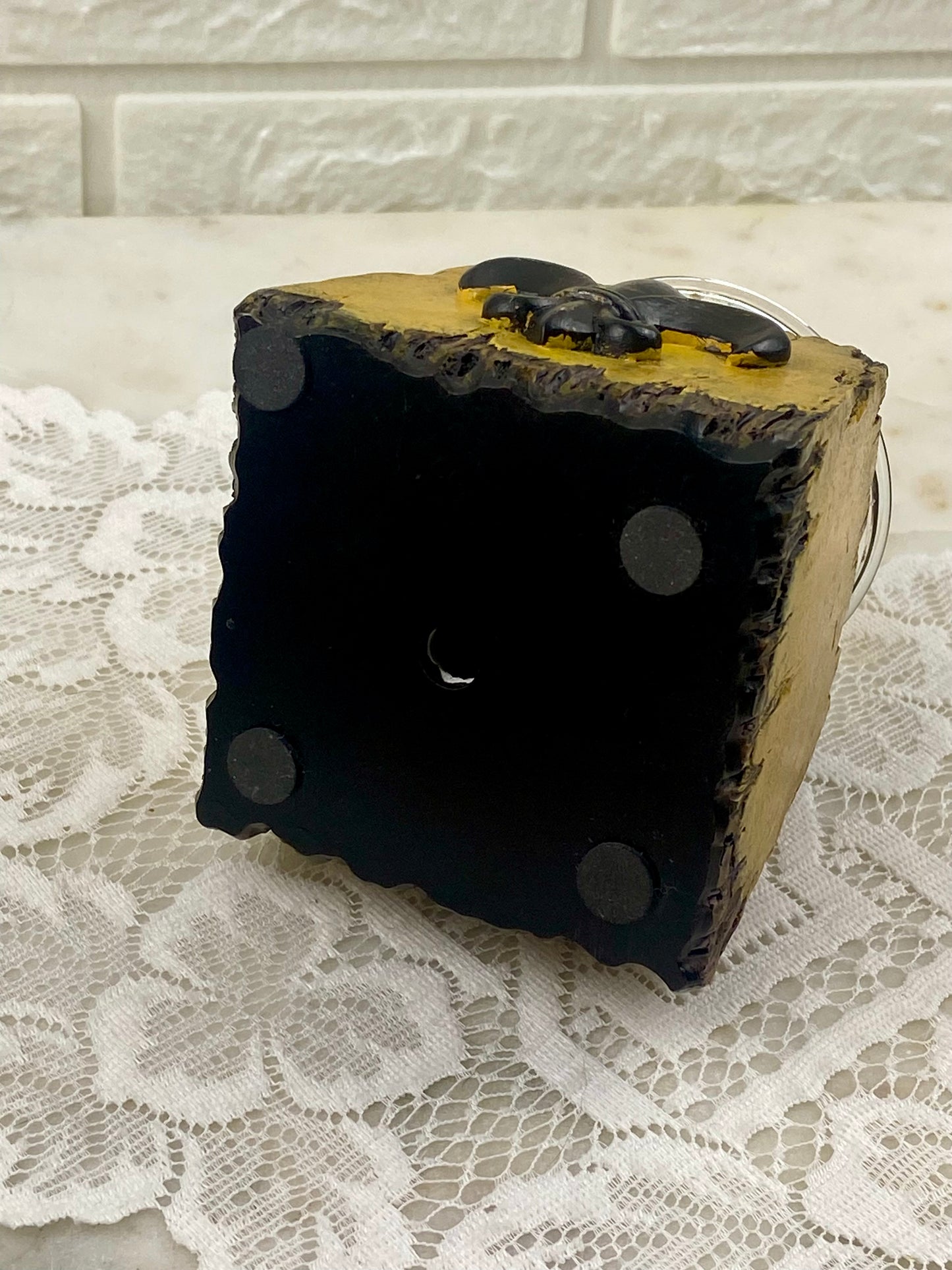 Resin Candle Votive with Fleur-De-Lis