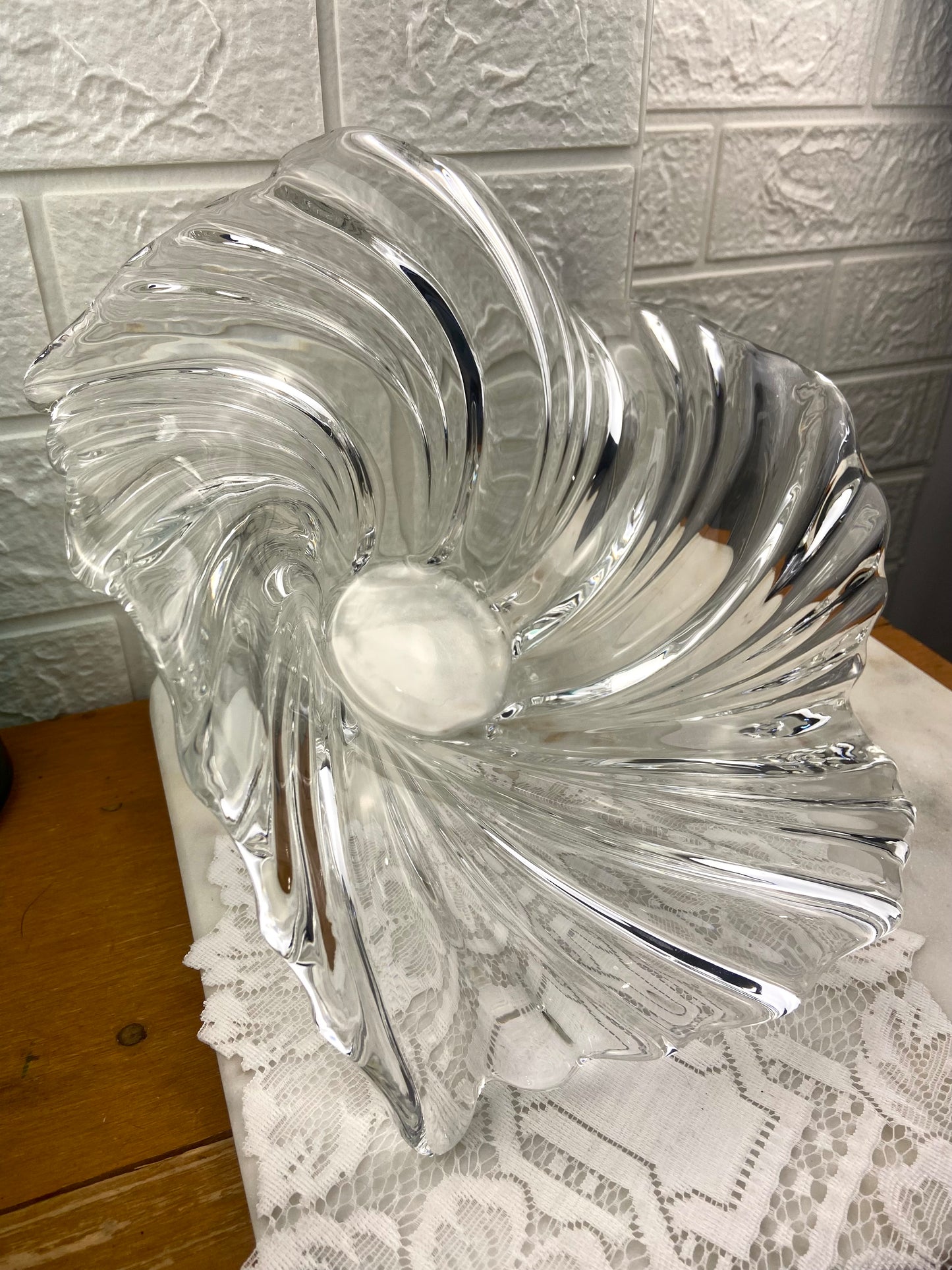 12” Mikasa Belle Epoque Crystal Bowl | Art Deco
