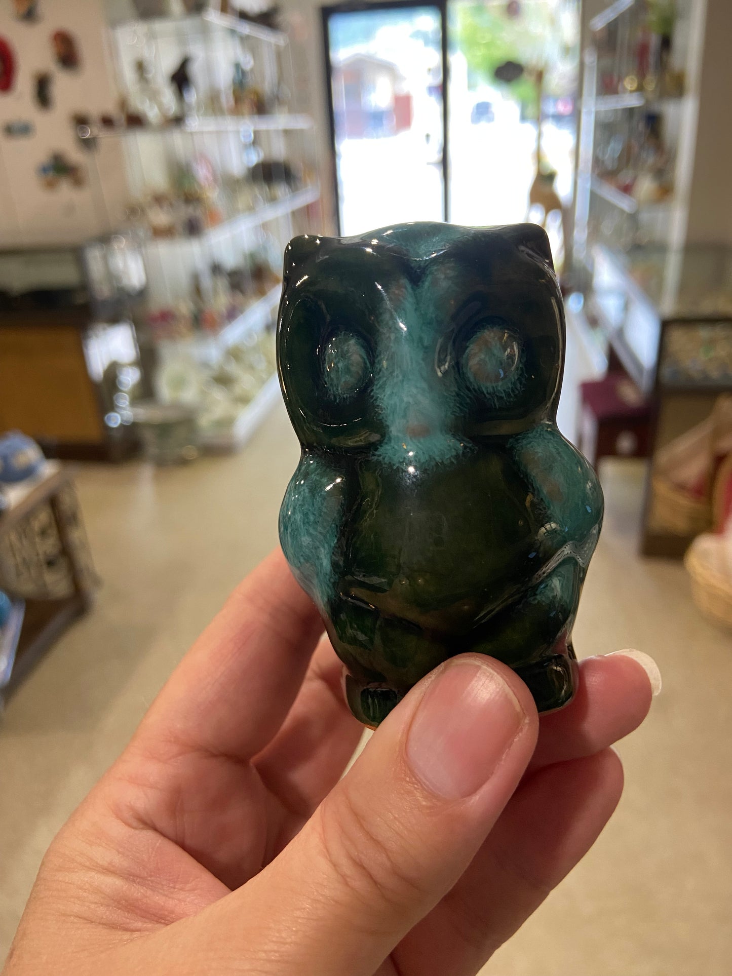 Small Clay Owl Figurine by Blue Mountain Pottery