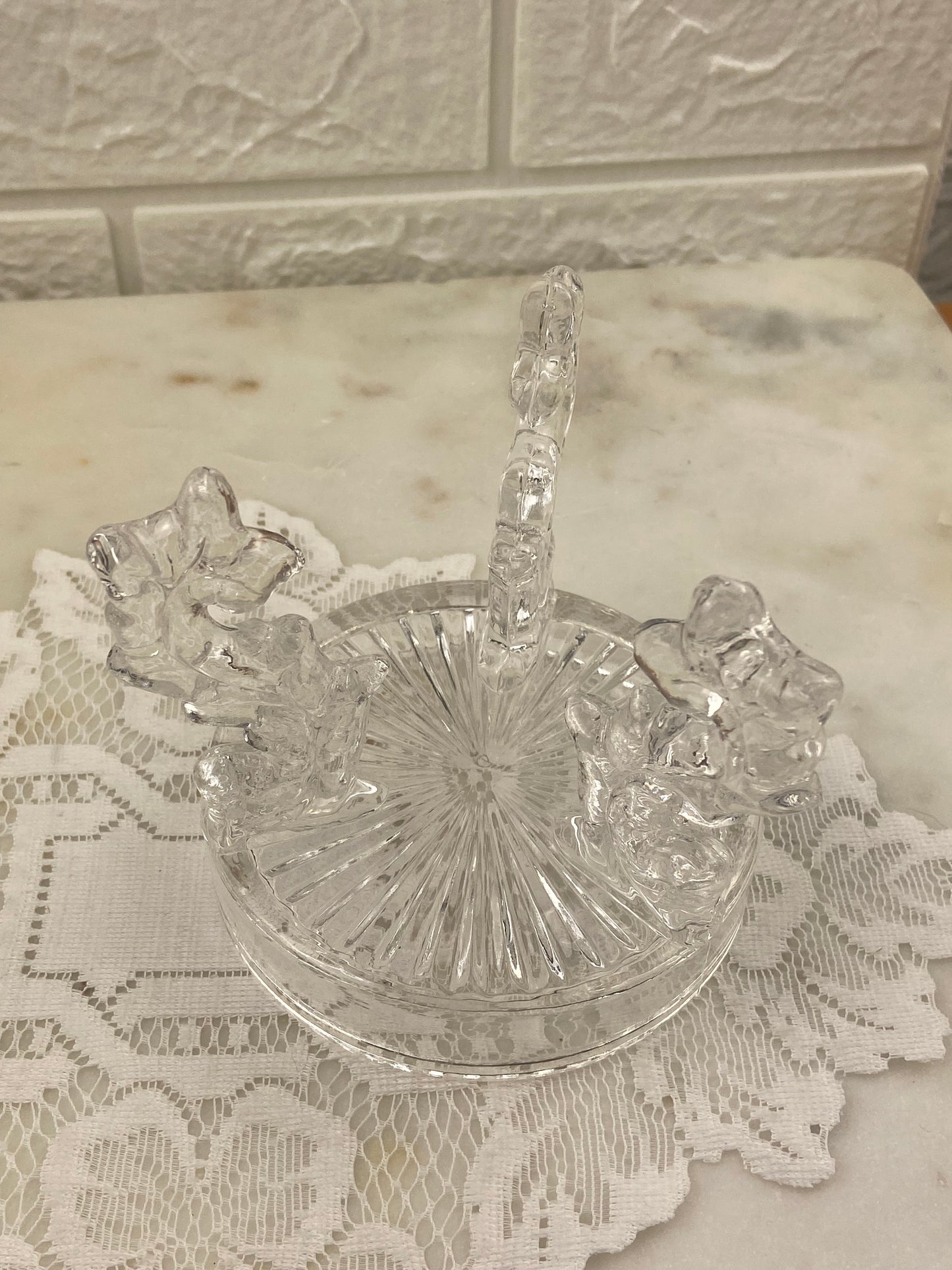 Three-Legged Glass Candle Holder