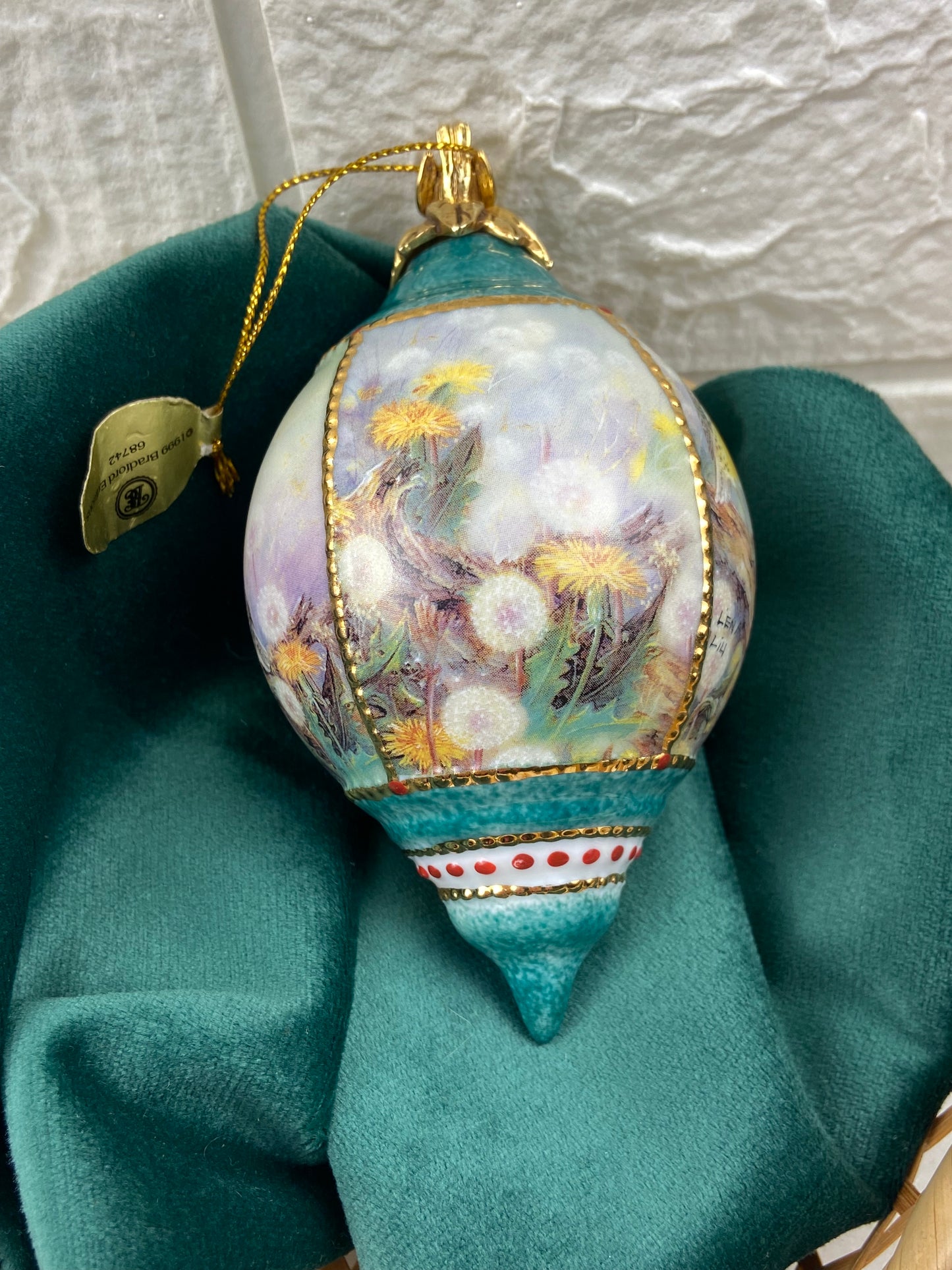 Hand Painted Porcelain Hanging Ornaments by Lena Liu | ‘Nature’s Poetry’ Collection