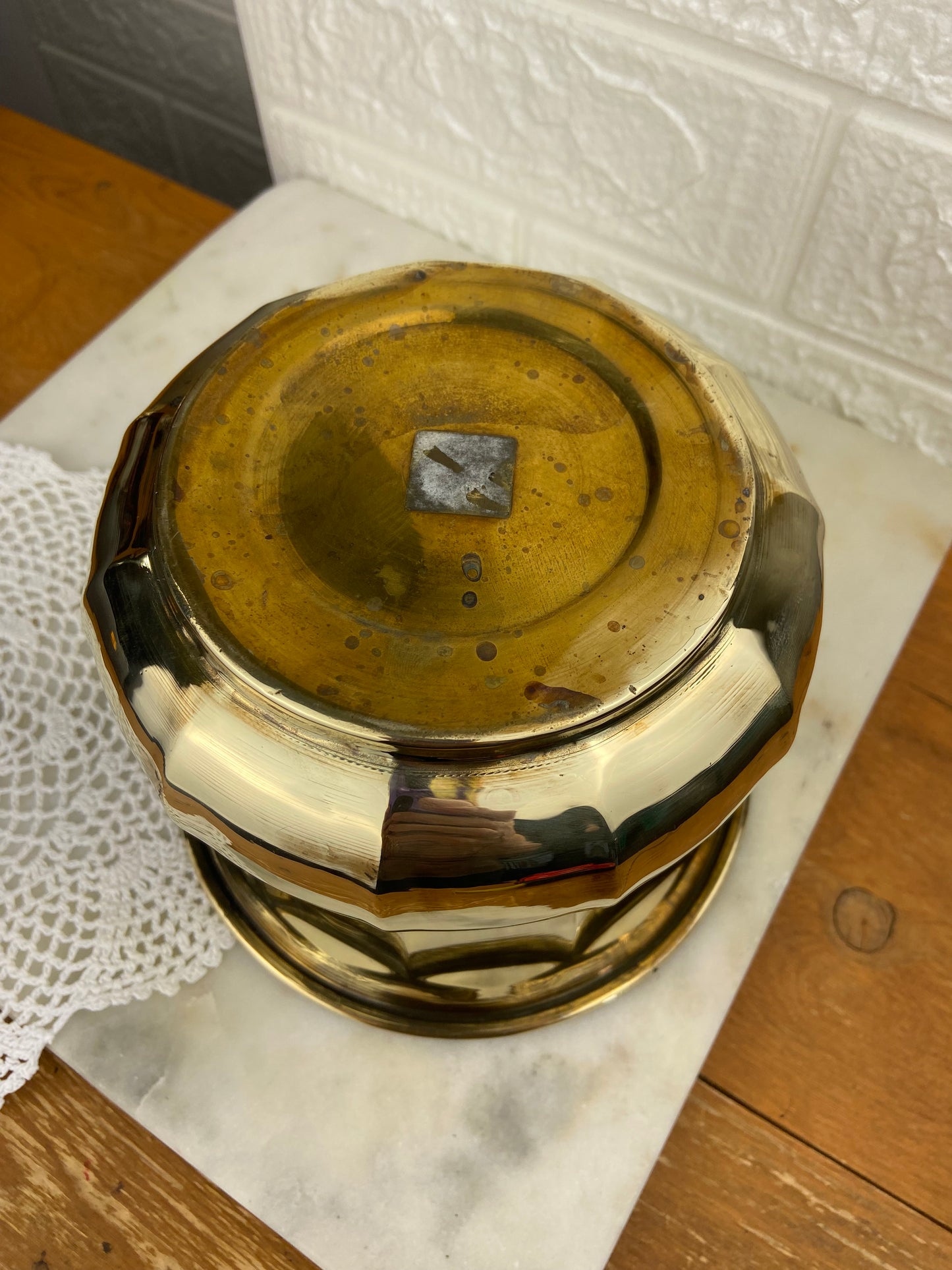 Polished Brass Planter