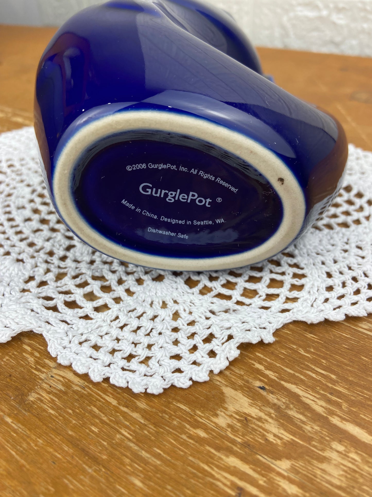 6” Navy Gurgle Pot