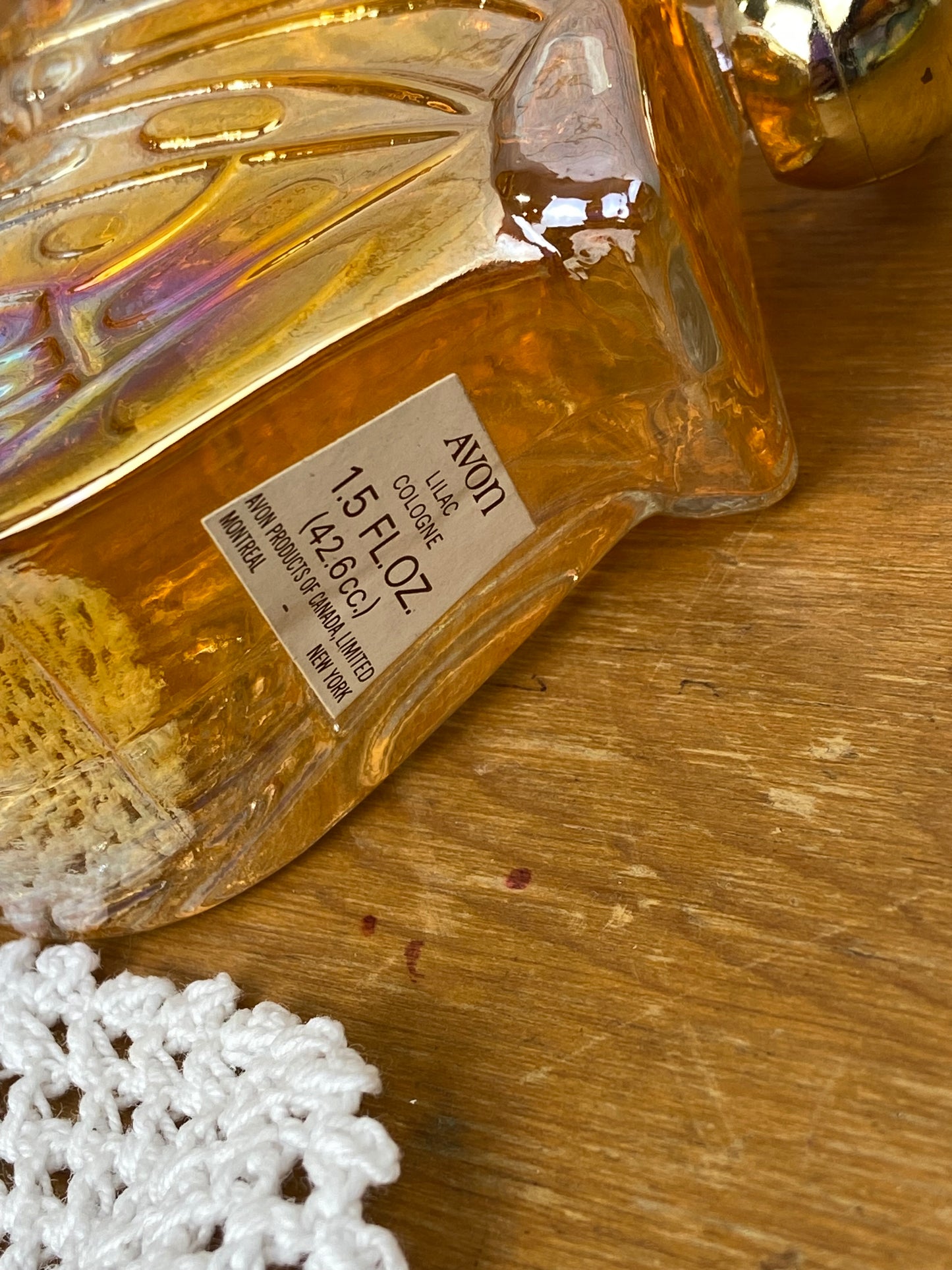 Vintage Avon | Iridescent Butterfly Decanter with Lilac Cologne