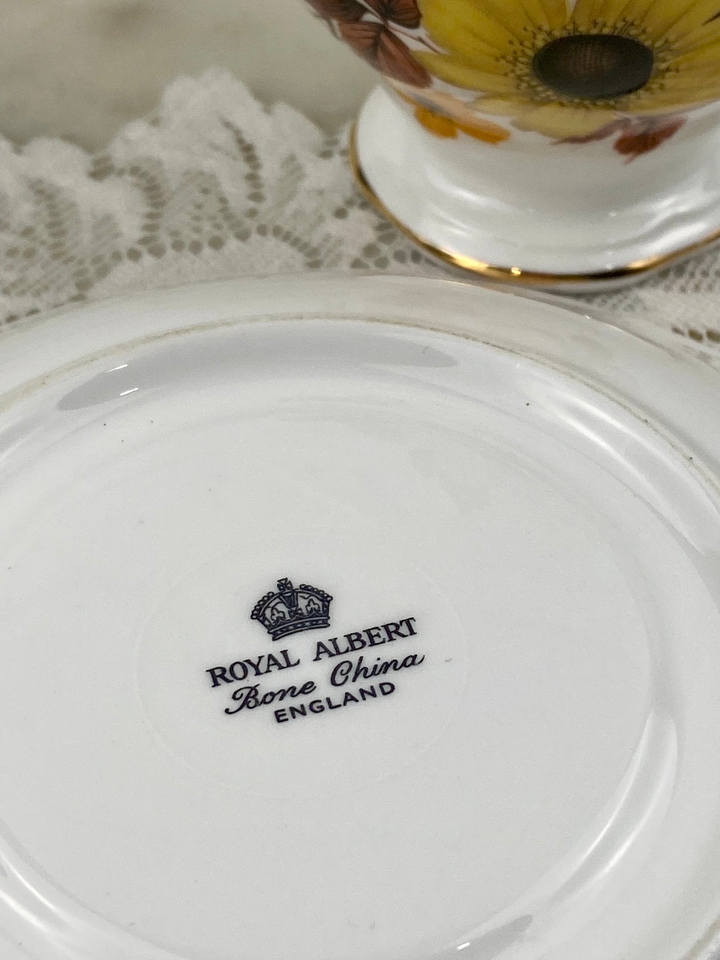 Royal Albert Bone China Saucer | Sunflower Pattern
