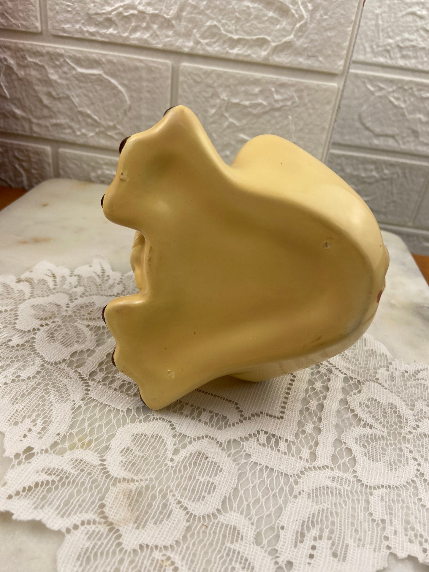 Ceramic Wide-Mouth Frog Sponge Holder