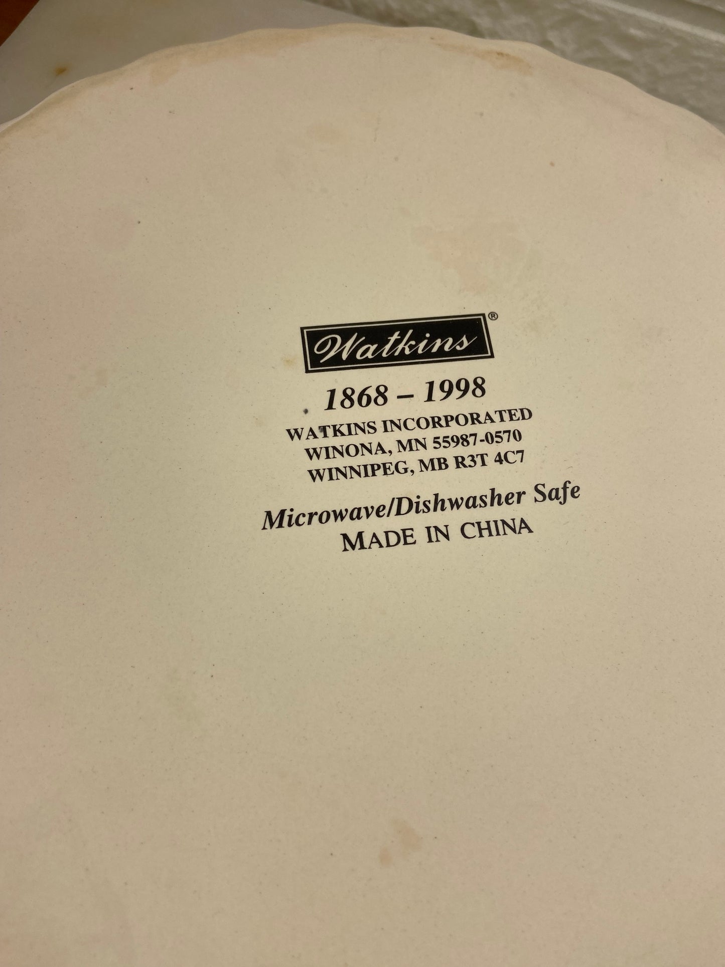 Ceramic Turkey Pot Pie Recipe Dish by Watkins