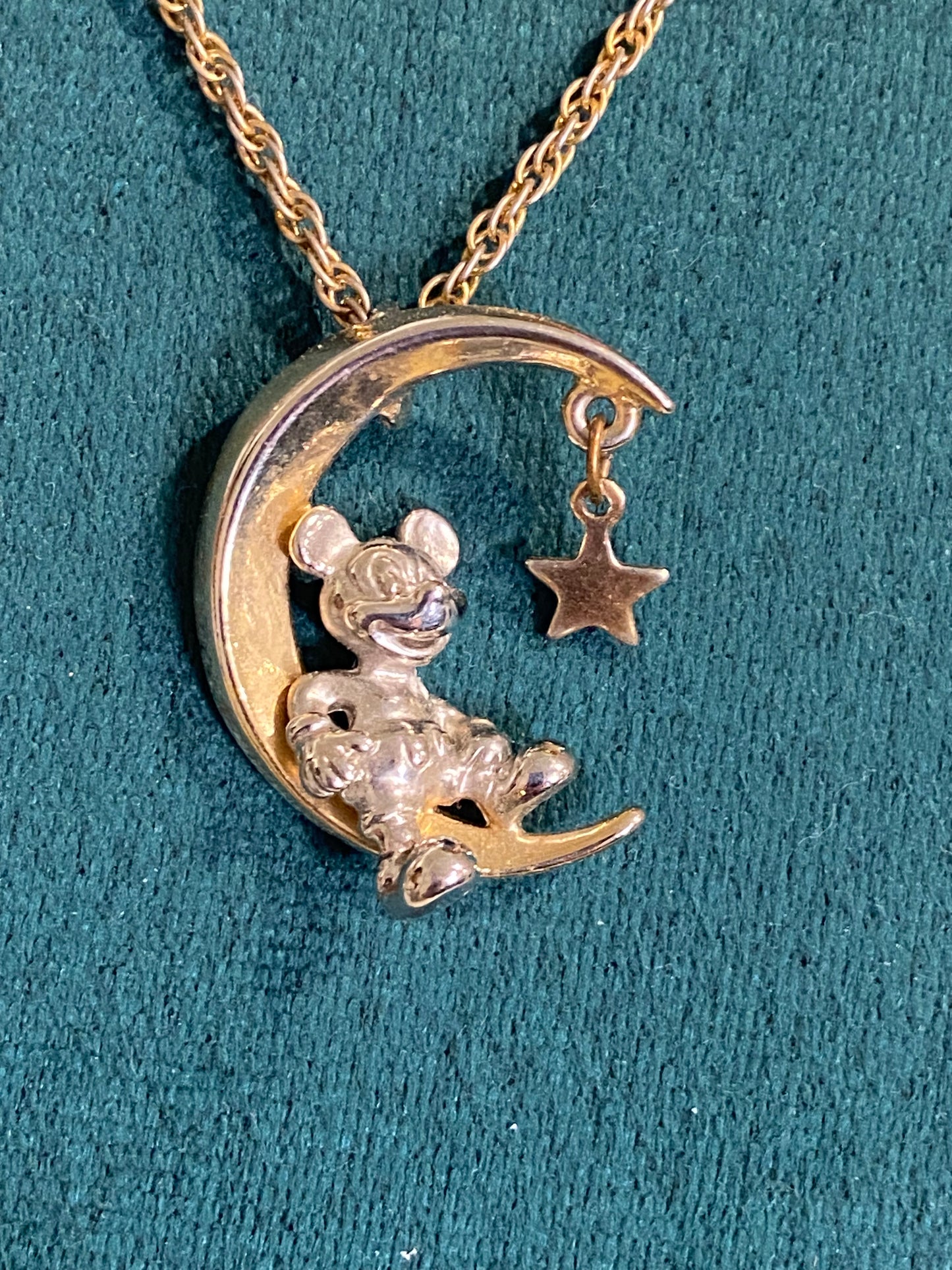 Metal Gold-Tone & Silver-Tone Mickey Mouse Necklace by Disney