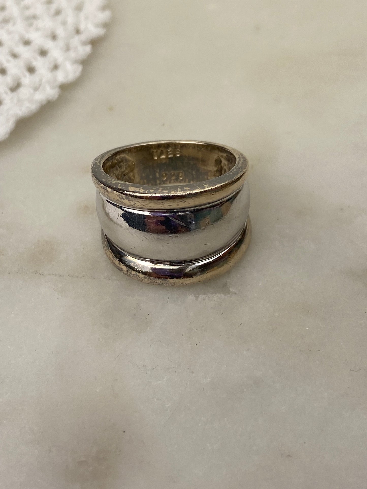 Wide Ribbed Stirling Silver Ring by SETA | 925