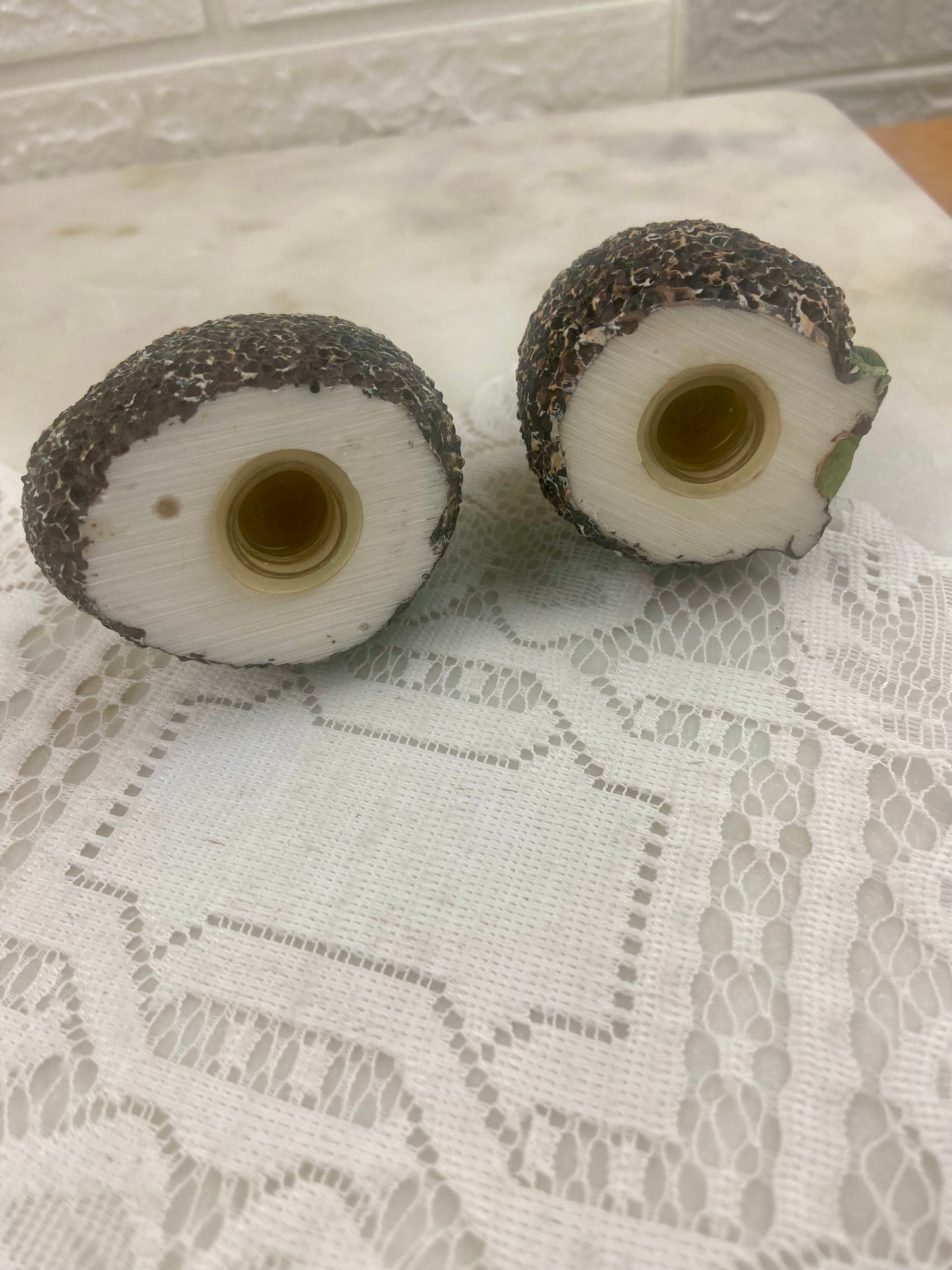 Hand Painted Resin Hedgehog Salt & Pepper Shakers with Ladybugs by Bramble & Clover