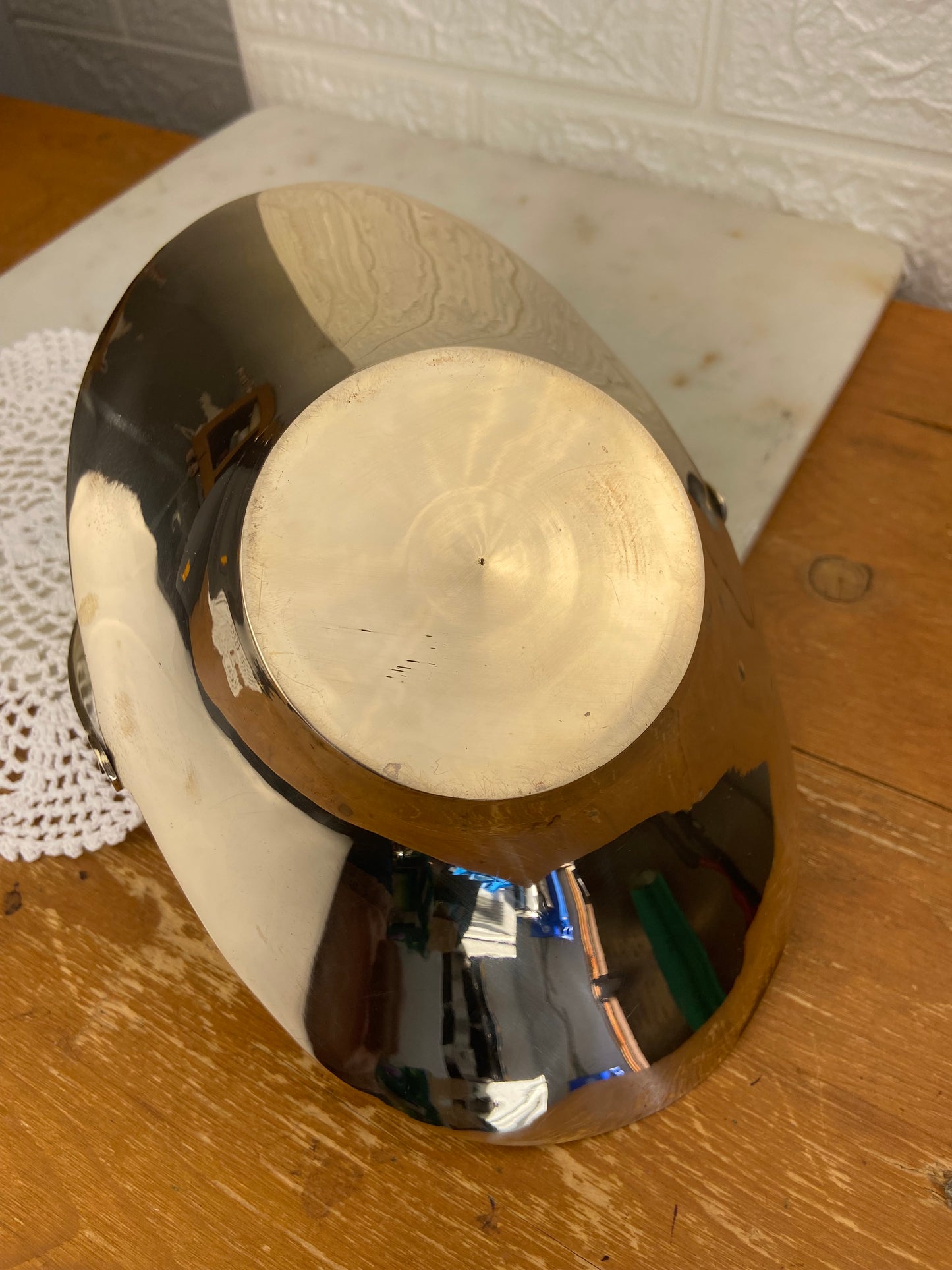 Polished Brass Basket with Moving Handle