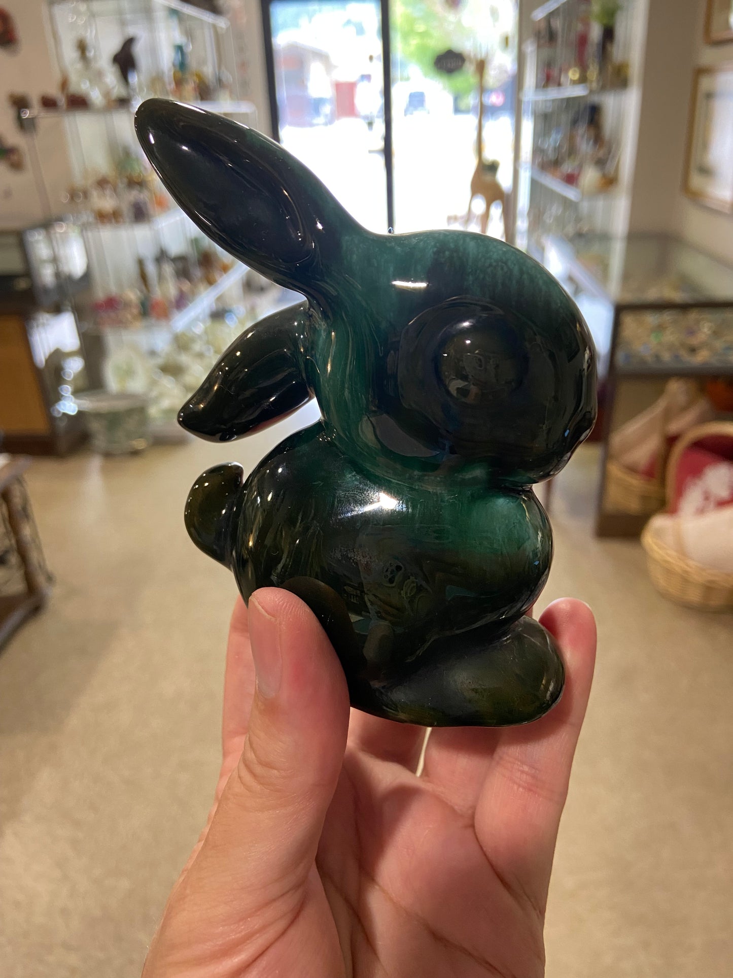 Small Clay Bunny Figurine by Blue Mountain Pottery