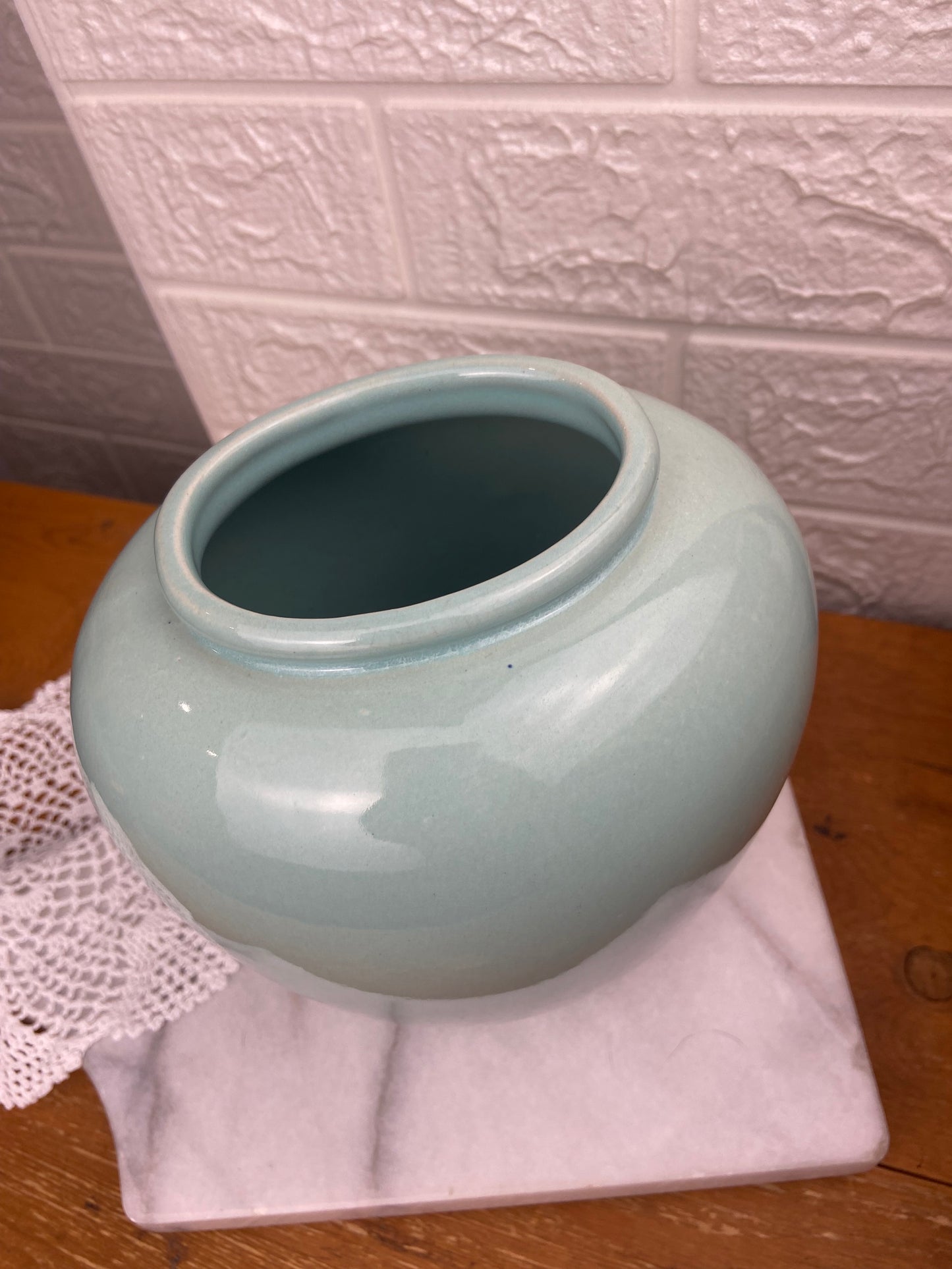 Turquoise Ceramic Vase by Scheuric | Form #504-18