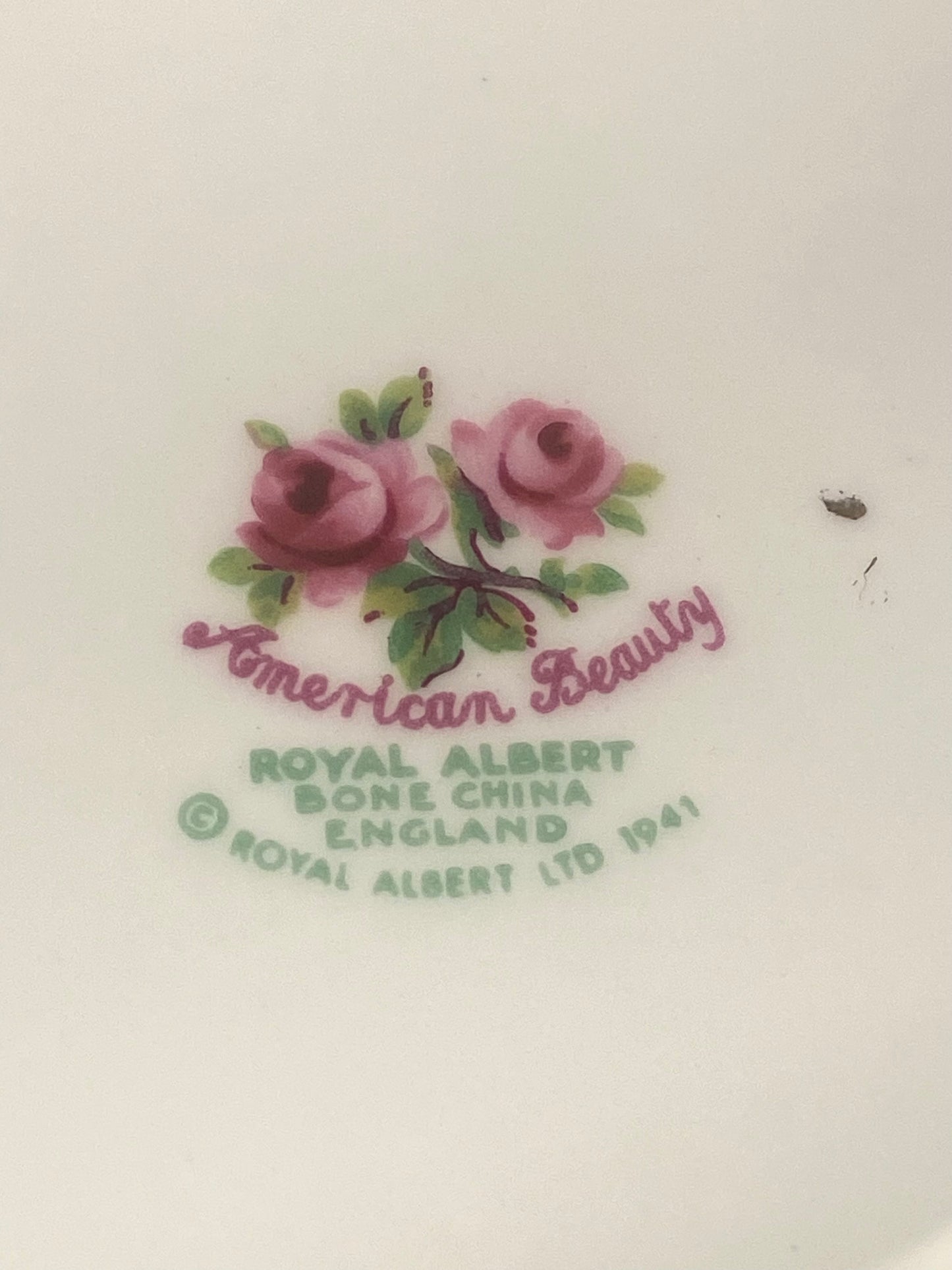 10.5” Royal Albert Porcelain Dinner Plate | American Beauty Pattern