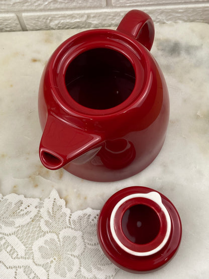 Cherry Red Ceramic Teapot by Abbott