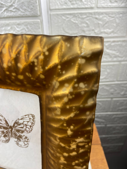 Copper-Coloured Picture Frame with  Removable Butterfly Art