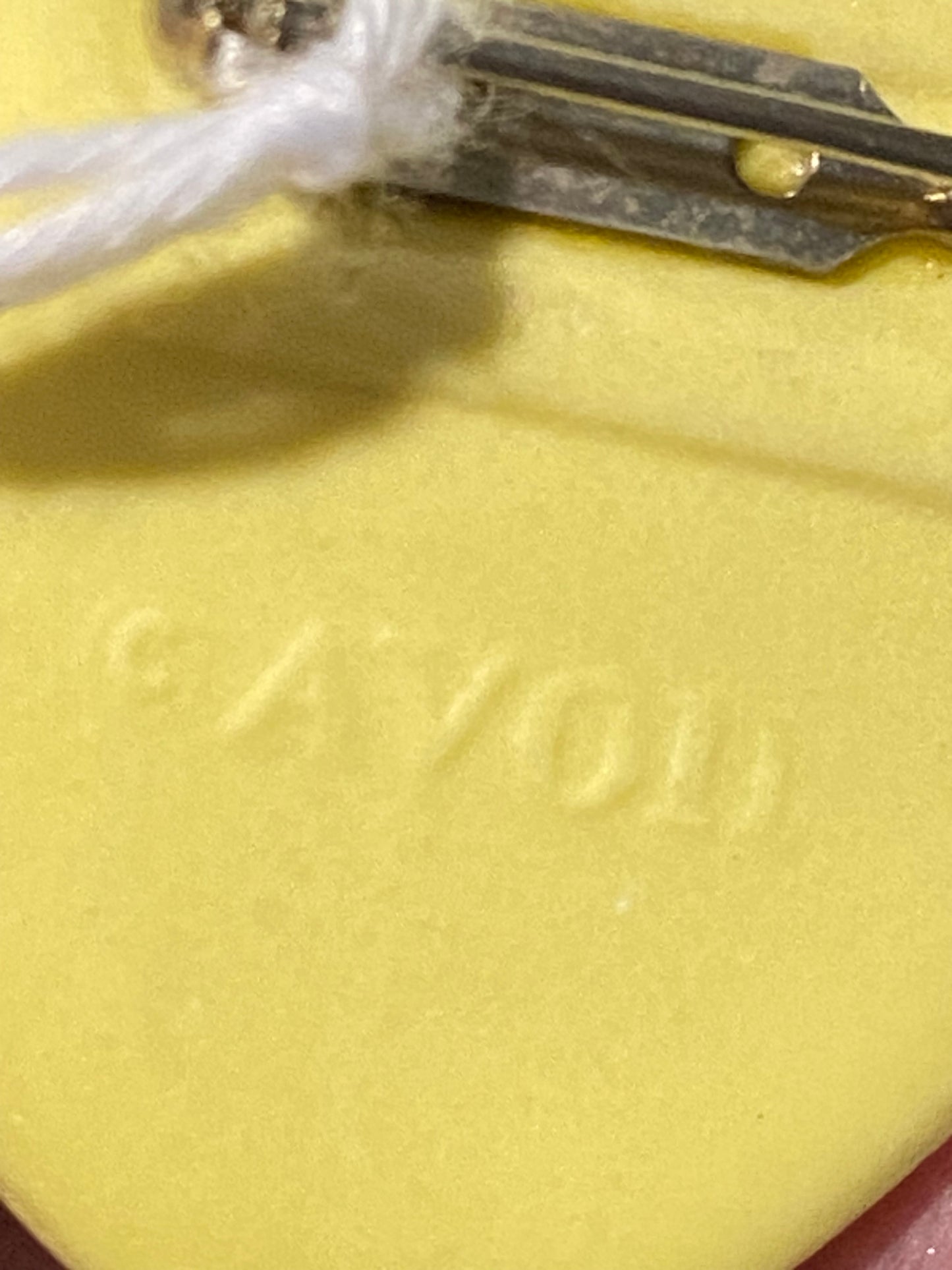 Vintage Avon | Yellow Porcelain Pansy Brooch