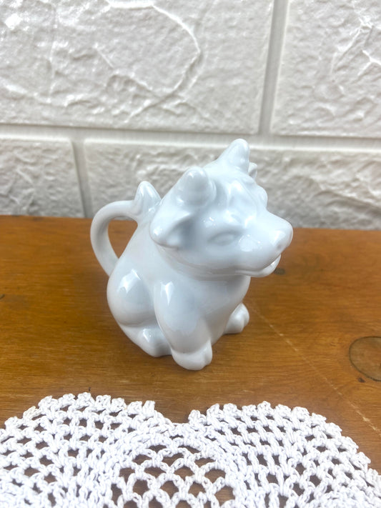 Small Ceramic Sitting Cow Creamer