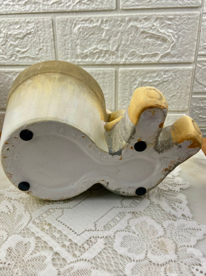 Hand Painted Easter Bunny Planter | Bisque Finish