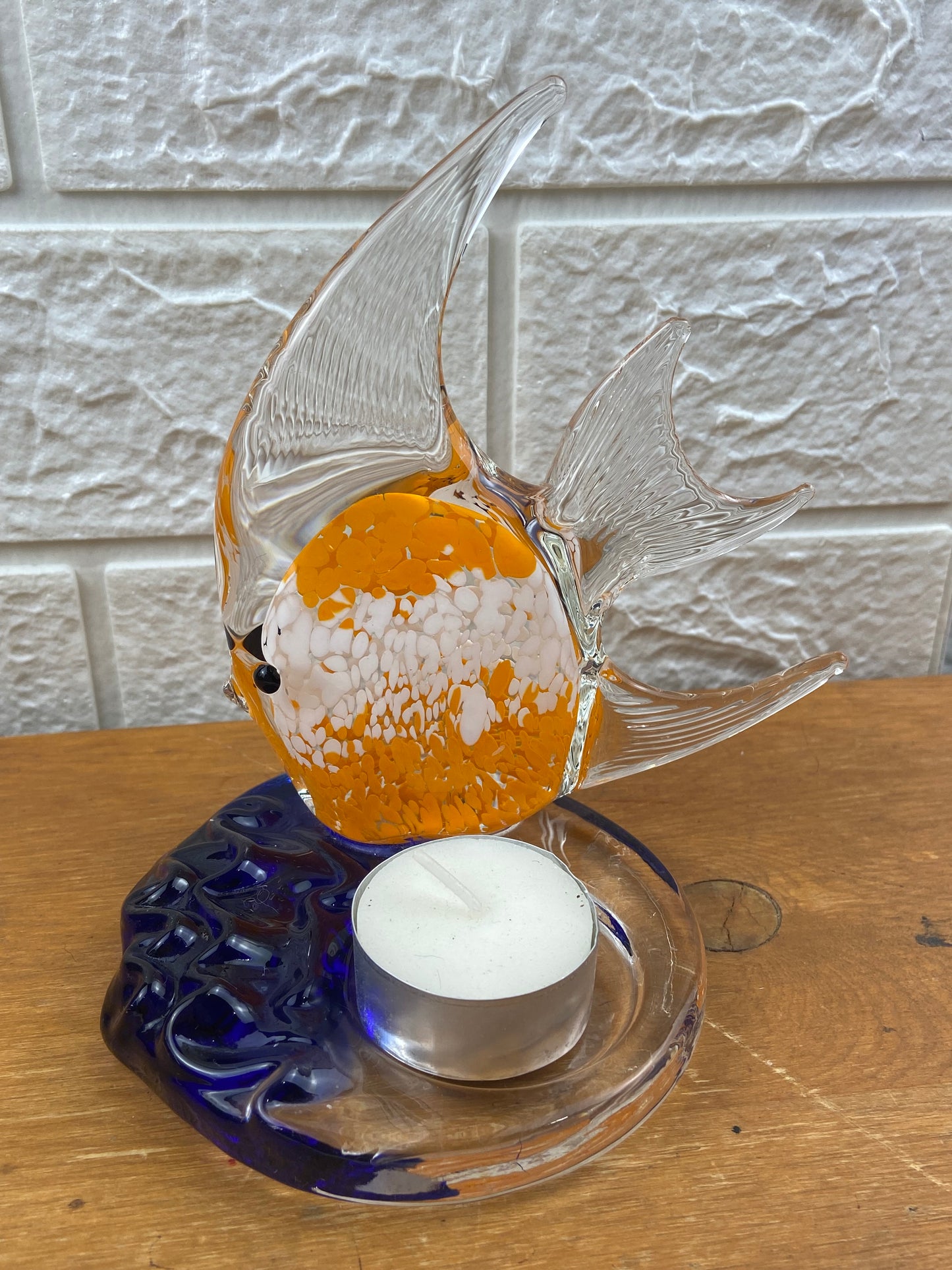 Riviera Glass Collection Angel Fish Tea-Light Votive by Partylite