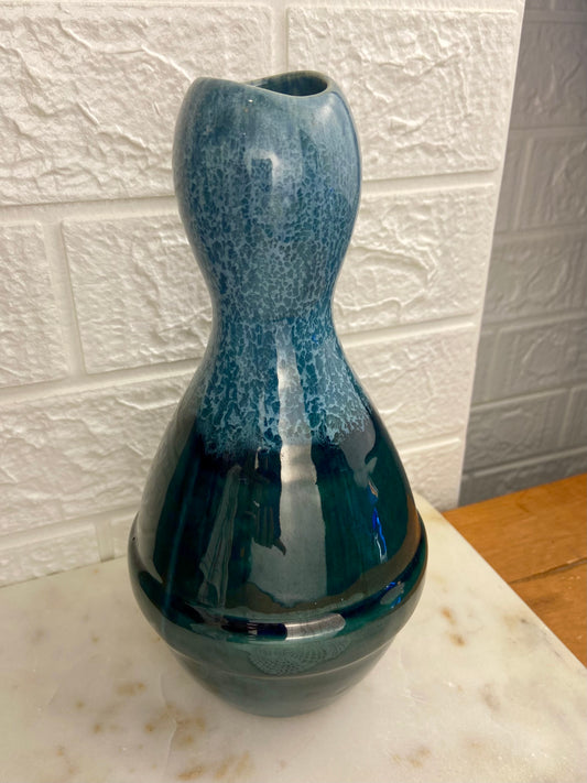 Blue and Green Bowling Pin Vase | MCM