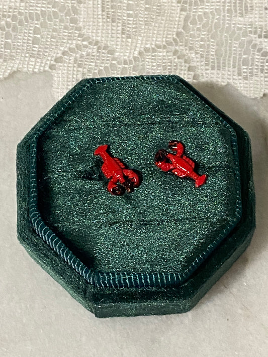 Tiny Red Lobster Earrings [Posts]