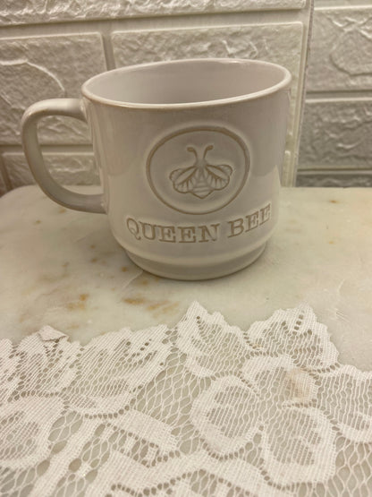 Stackable Ceramic Queen Bee Coffee Mug