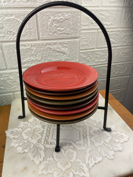 Tag Sonoma Dessert Plates with Iron Rack