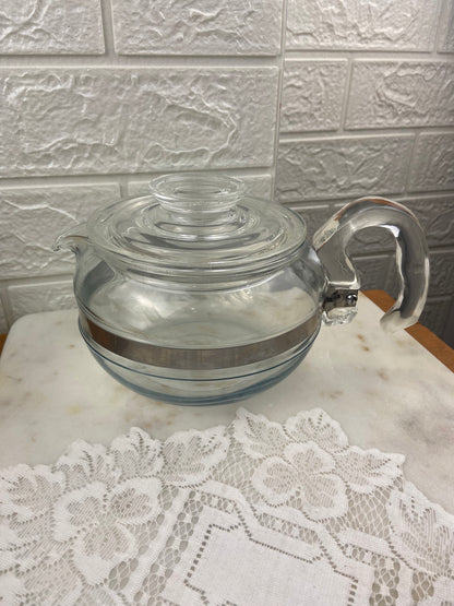 Vintage Flameware Glass Stovetop Kettle [Model No. 8446-B] by PYREX