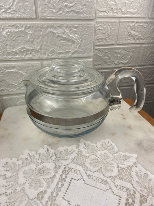 Vintage Flameware Glass Stovetop Kettle [Model No. 8446-B] by PYREX