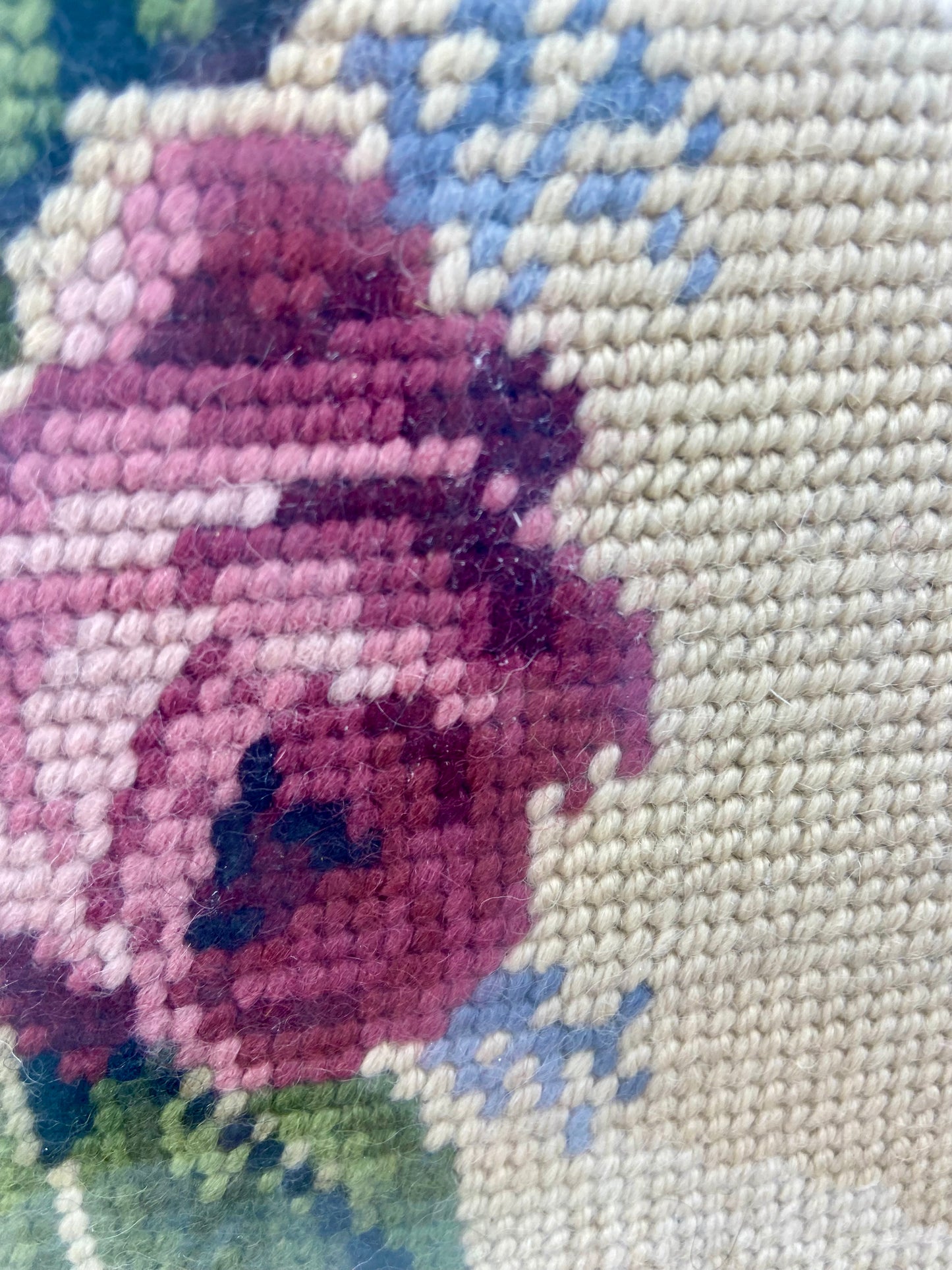 Framed Petit Point Roses