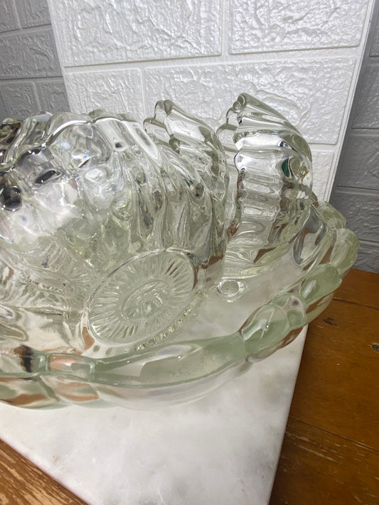 Glass Sunflower Salad Bowl Set by Indiana Glass