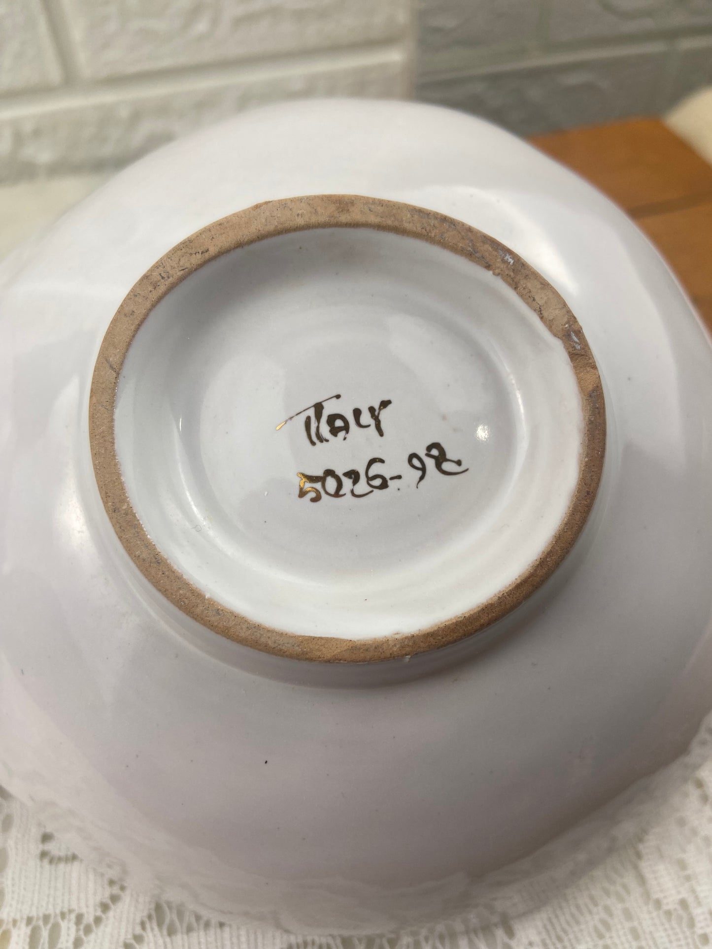 Hand Painted Italian Porcelain Double Snack Dish