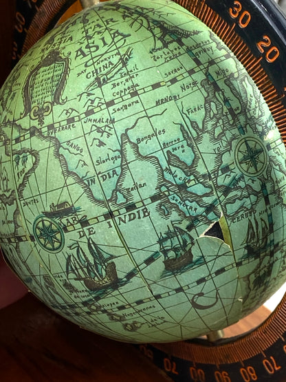 Pair of Old-World Spinning Globe Bookends