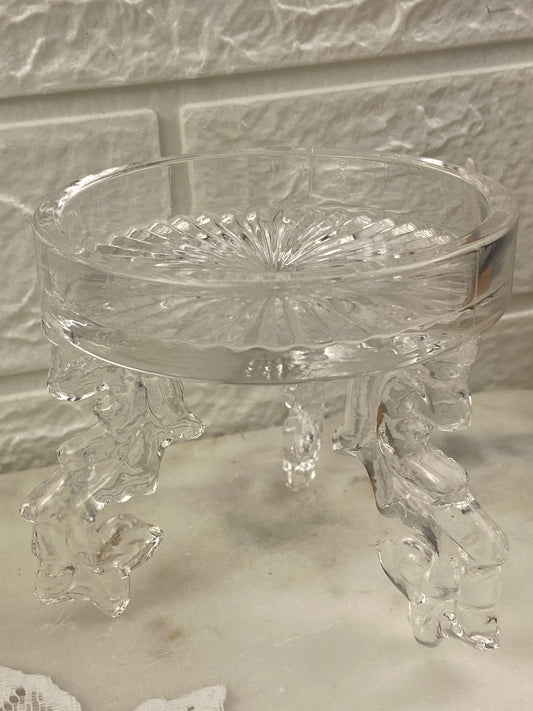 Three-Legged Glass Candle Holder