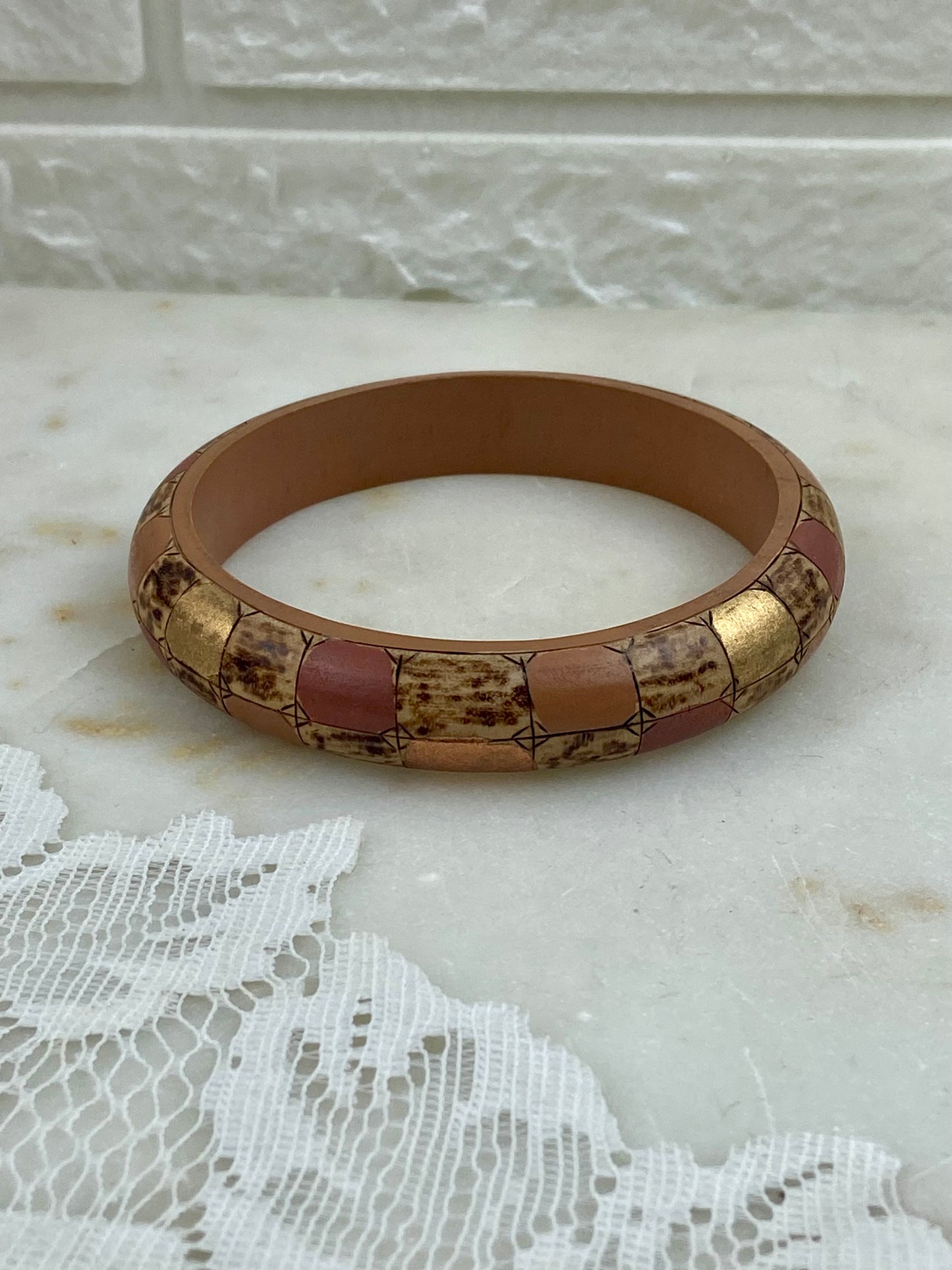 Hand Painted Wooden Bangle