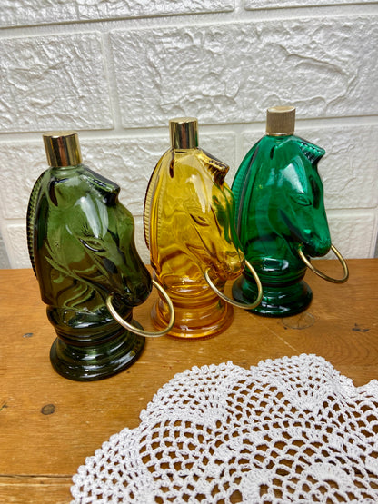 Vintage Avon | Glass Horse Head; Aftershave Decanter (Empty)