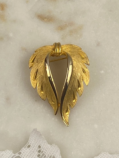 Designer Brooch by Jonette Jewelry | Gold-Tone Wings