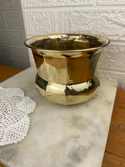 Polished Brass Planter