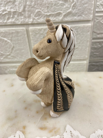 Handmade Clay Unicorn Sculpture by Artesania Rinconada
