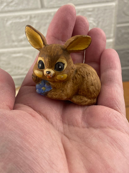 Small Handmade / Hand Painted Ceramic Bunny