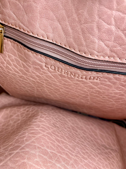 Pink Vegan Leather ‘Baby Riley’ Bag with Matching Travel Bag by Louenhide