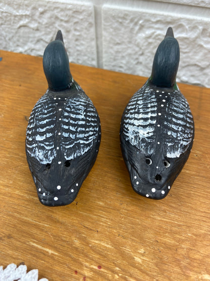 Pair of Loons Salt & Pepper Shakers