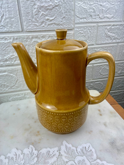 7.5” Ceramic MCM Coffee Pot | Butterscotch Glaze