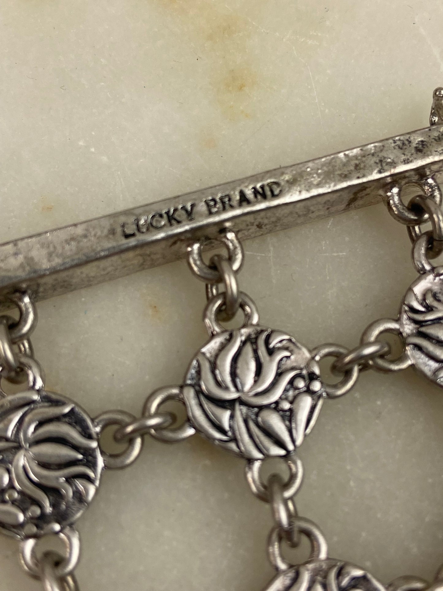 Metal and Glass Multi-Strand Bracelet with Magnetic Clasp by Lucky Brand