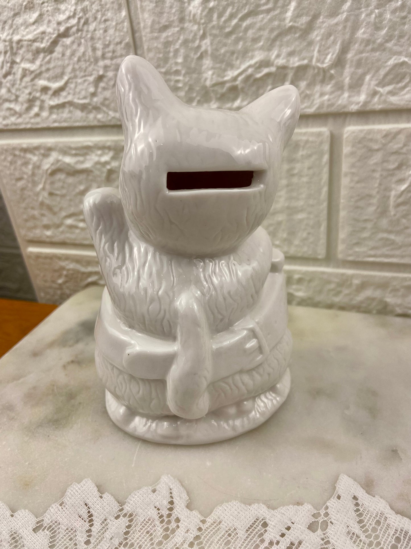 Hand Painted Porcelain Cat Bank